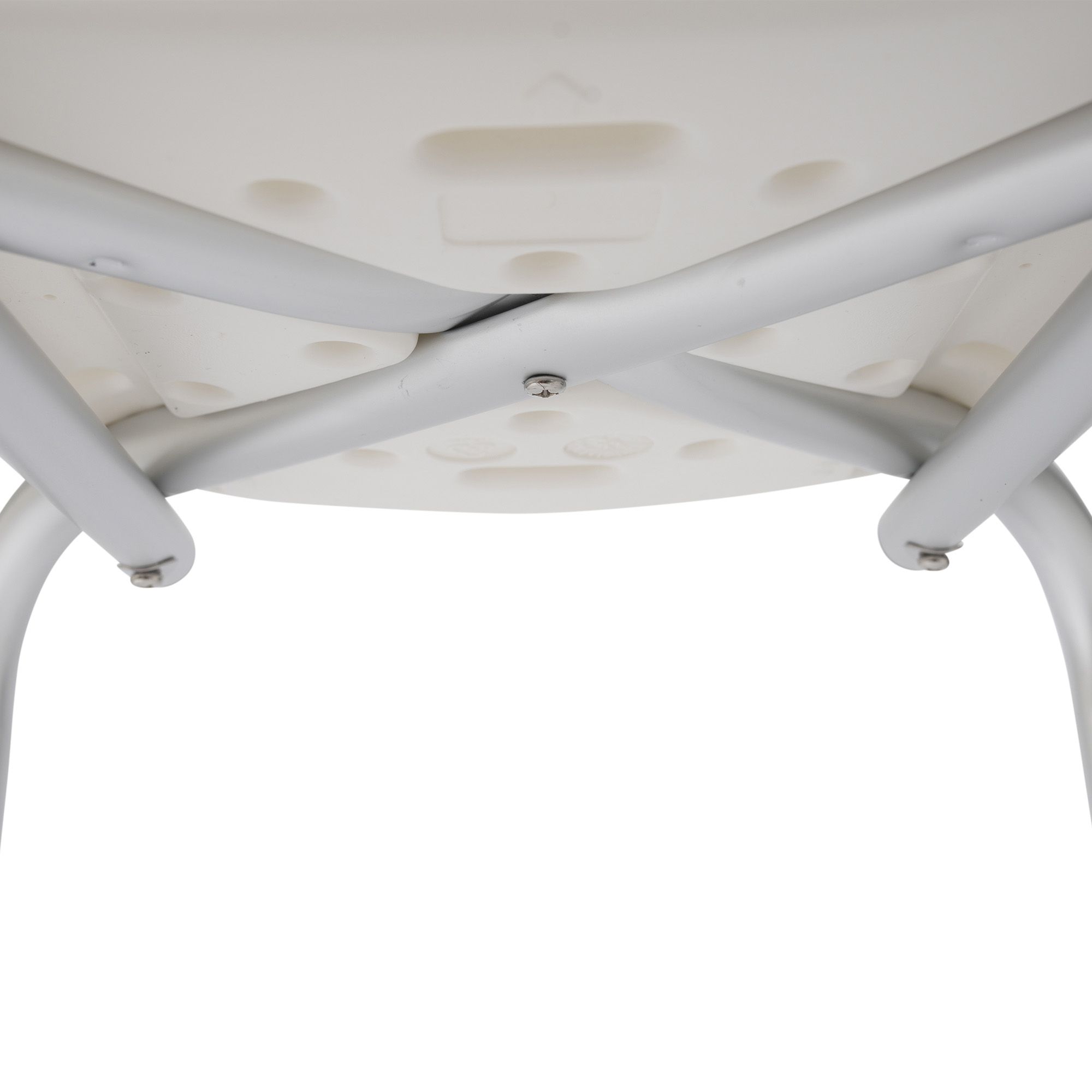 Frame and bottom of the seat of the Dunimed Shower Chair with Backrest - In Height Adjustable