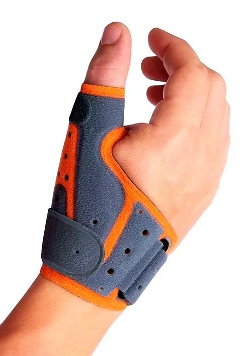 Manutec Daumenbandage Grau / Orange