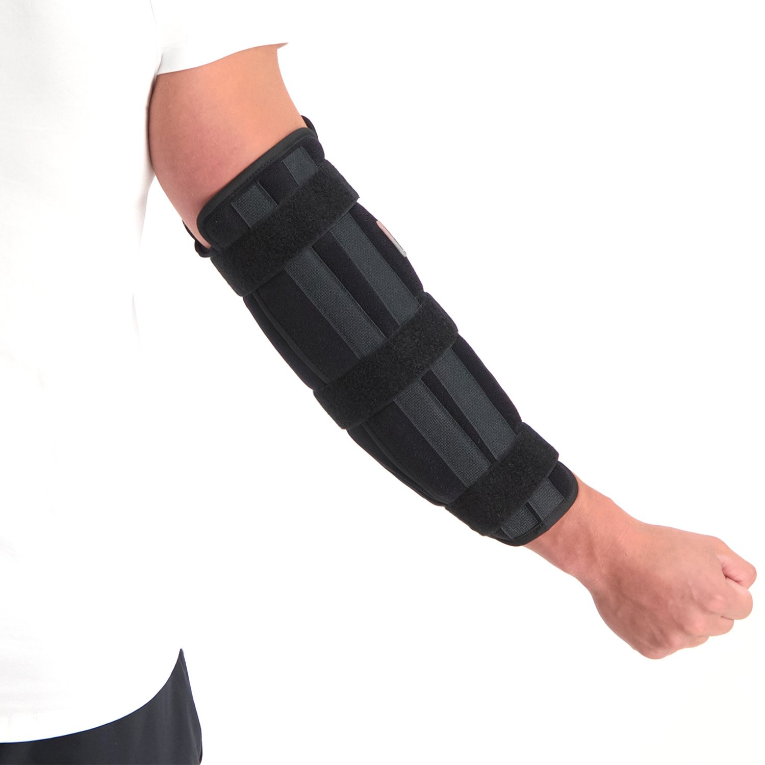 super ortho elbow lower arm splint around right arm
