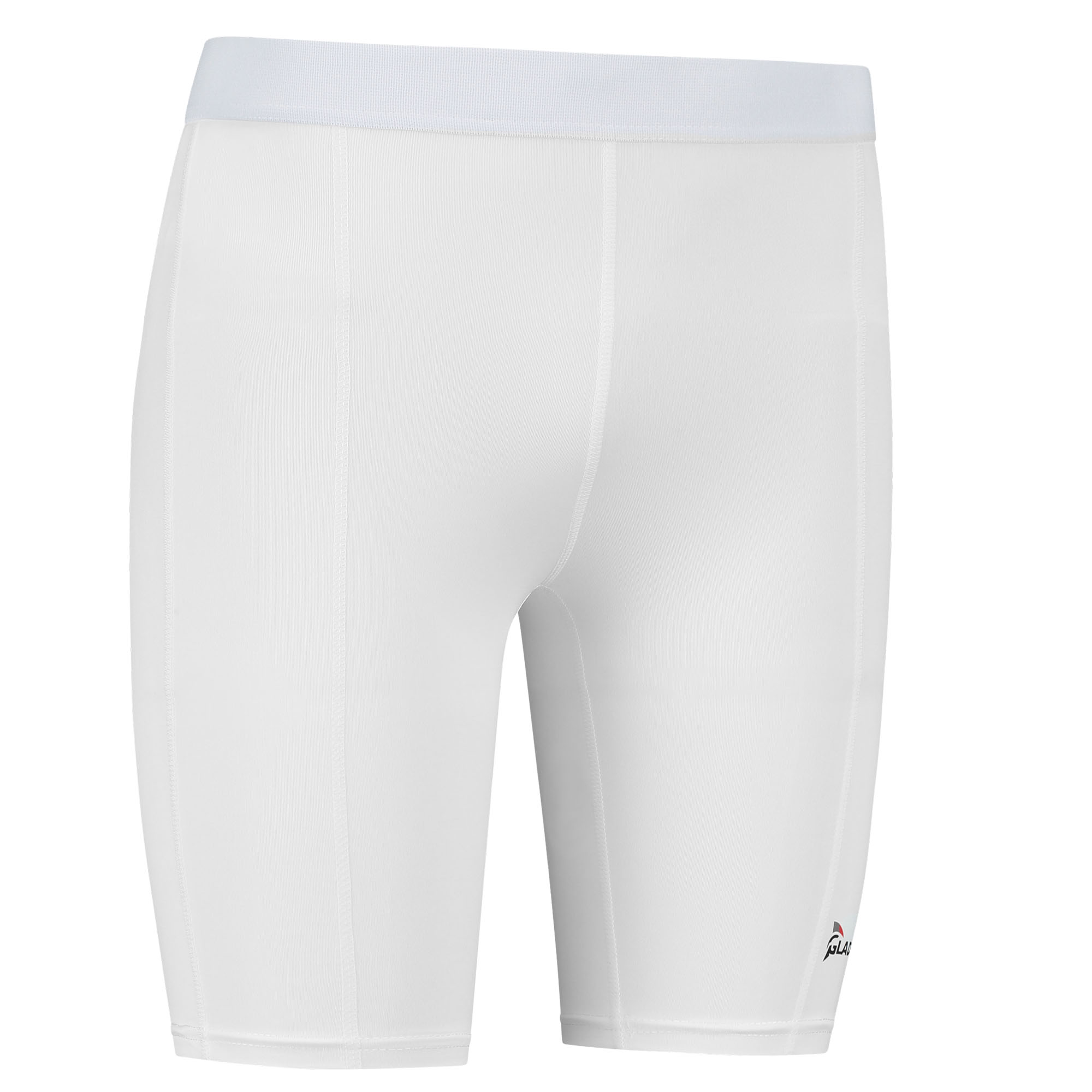 Front view of the Gladiator Sports Women's Compression Shorts White