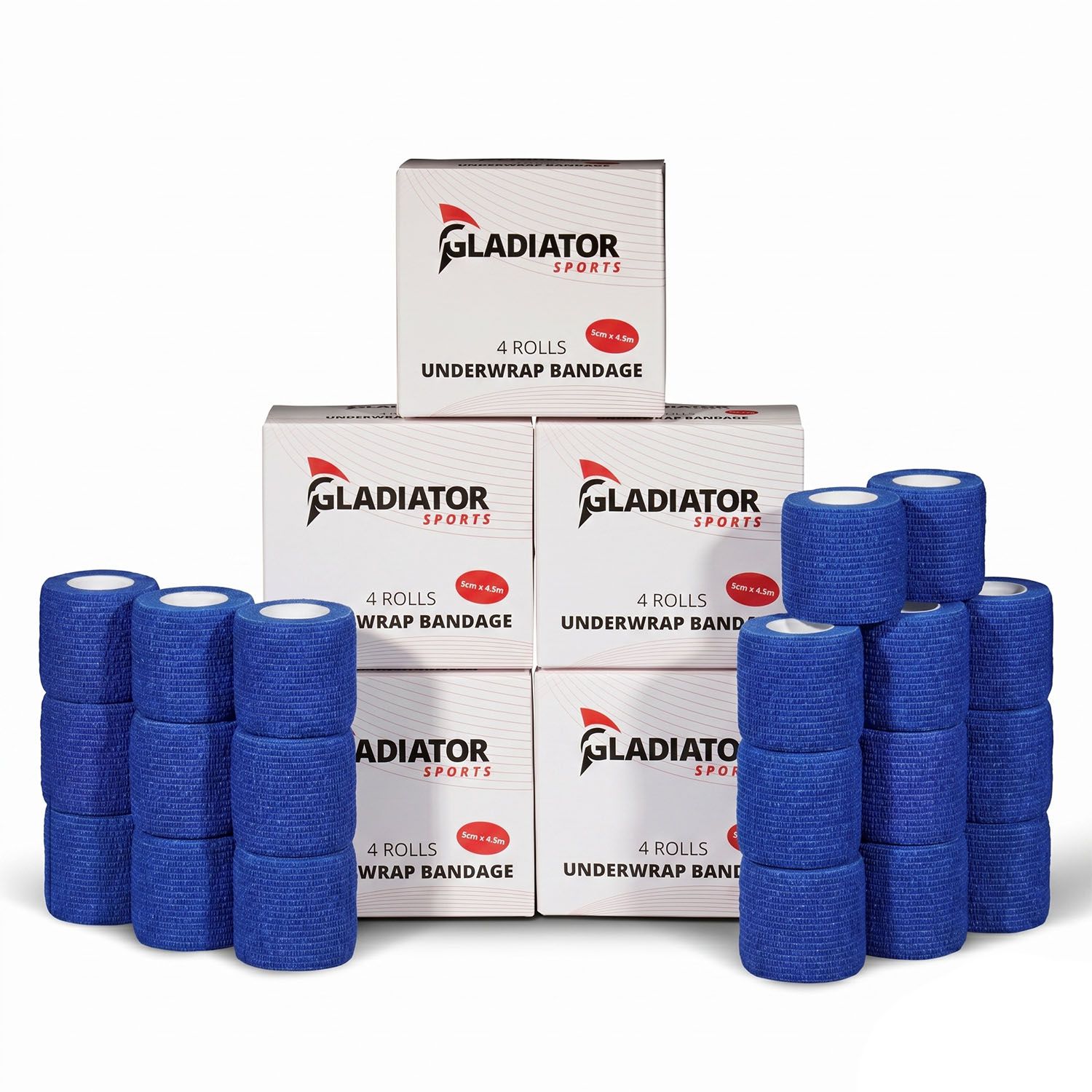 gladiator sports underwrap bandage 20 rolls with box dark blue