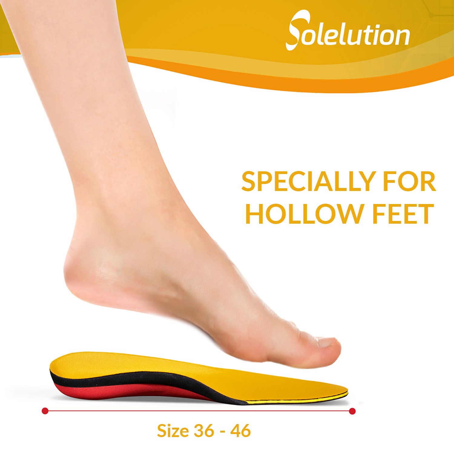 Solelution Hohlfuß Einlagen Größenangabe