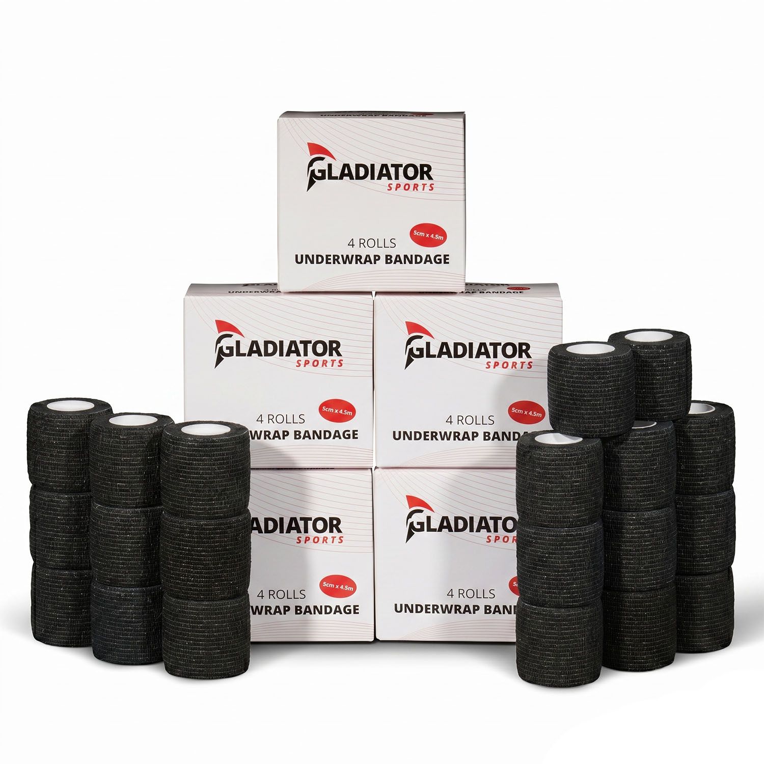 Gladiator Sports Untertape Bandage 20 rollen mit box schwarz