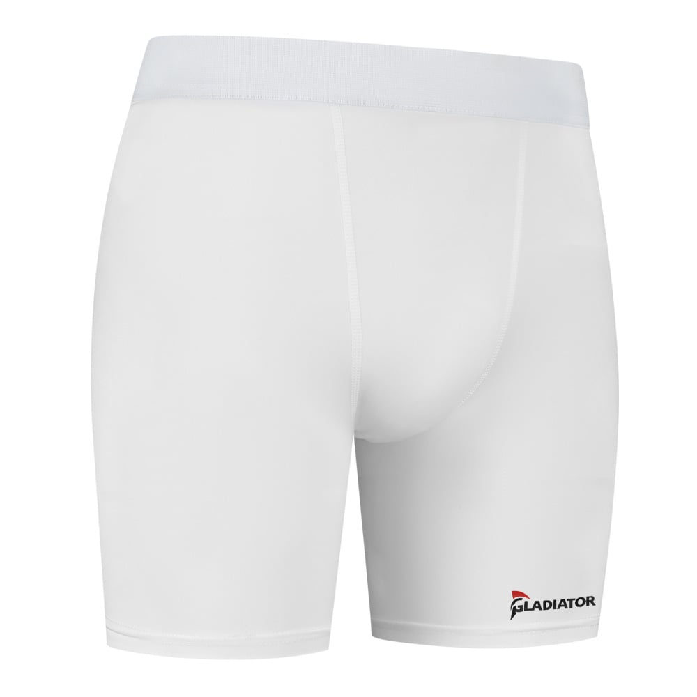 gladiator sports mens compression shorts in white 