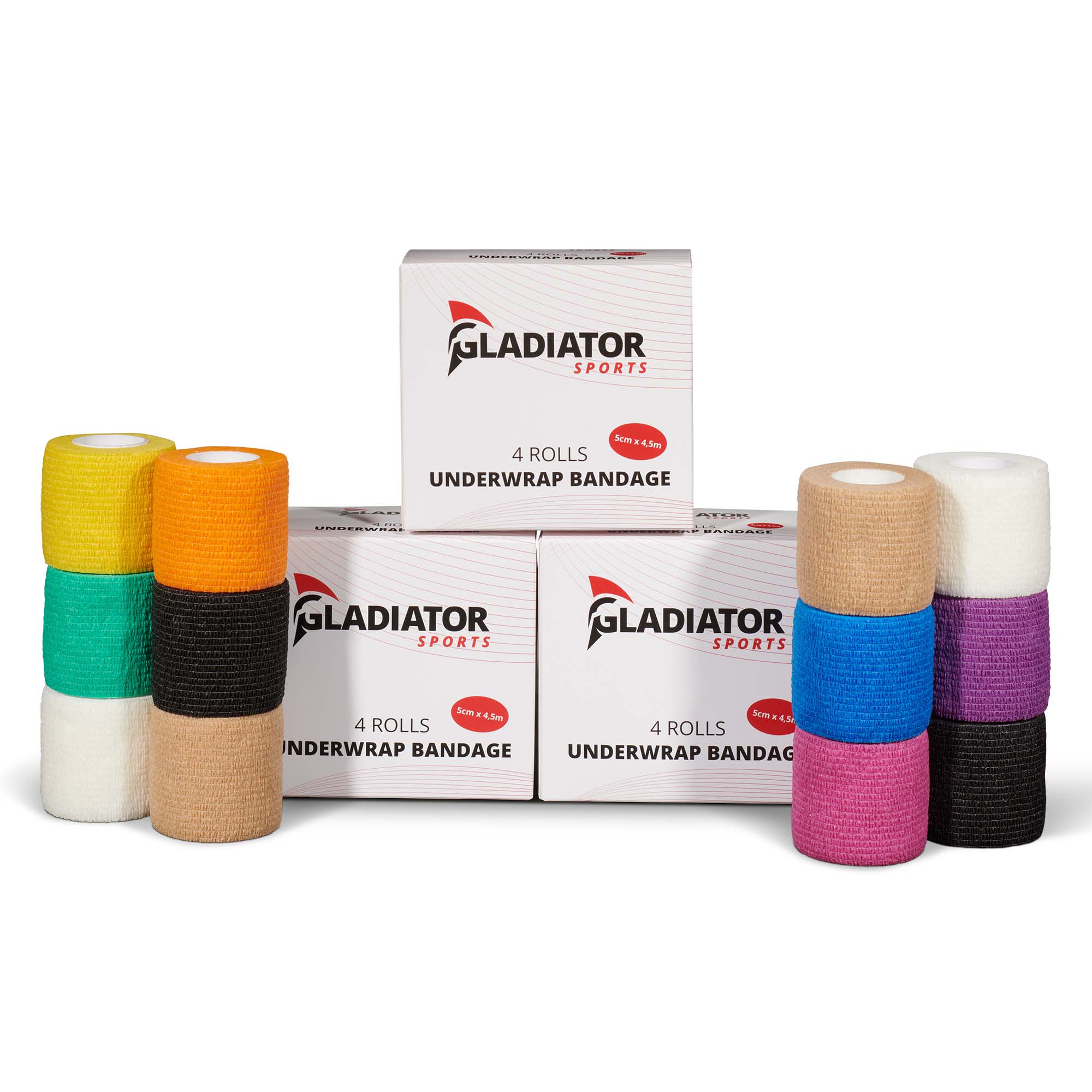 Gladiator Sports Untertape Bandage - 12 Rollen 