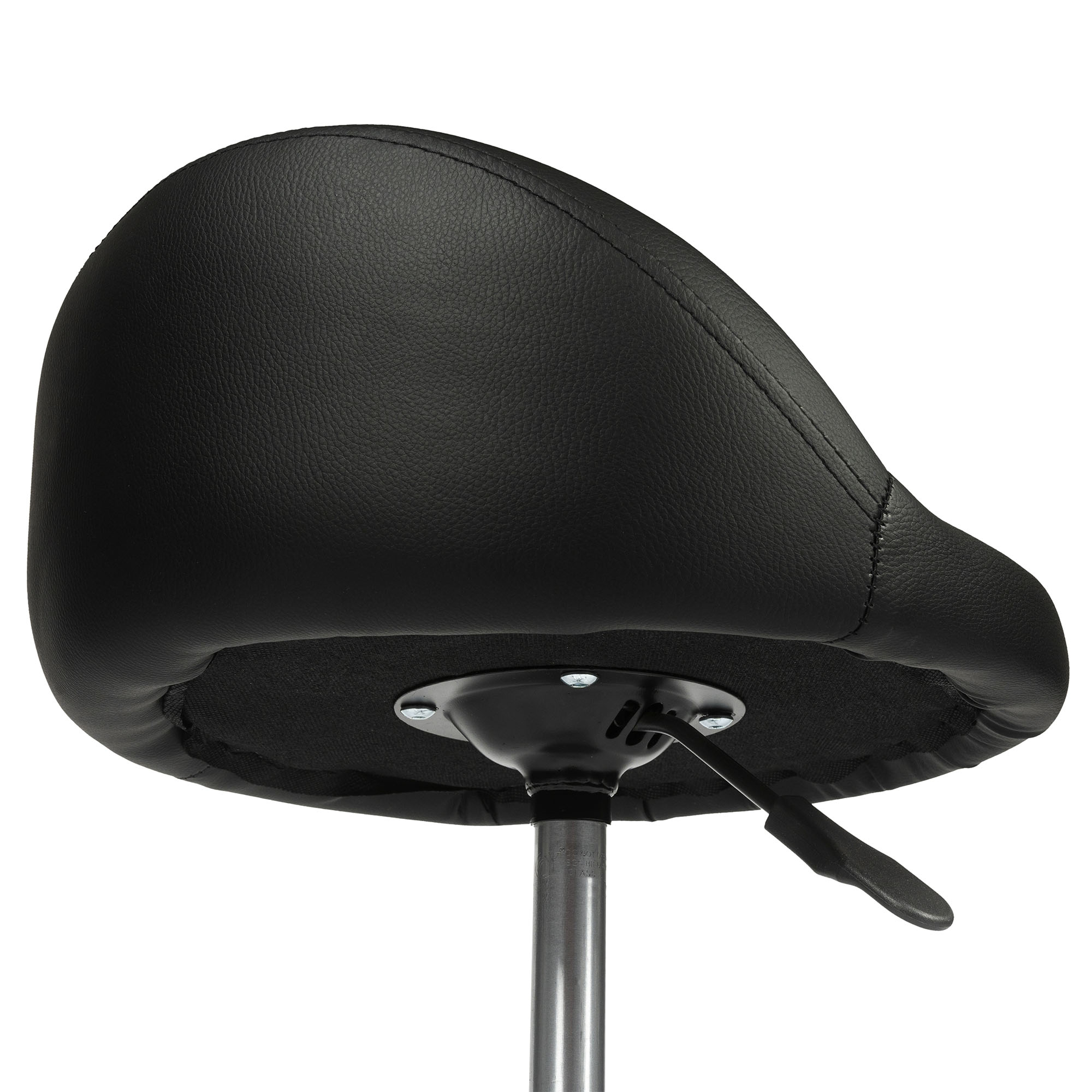 Dunimed Work Stool with Wheels and Backrest seat from the back