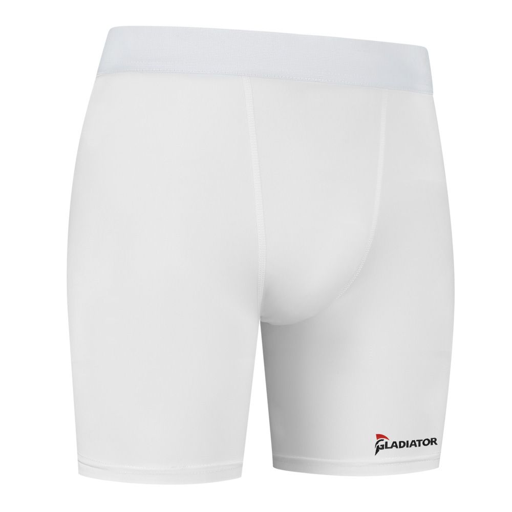 Gladiator Sports Kompressionsshorts weiß Vorderansicht