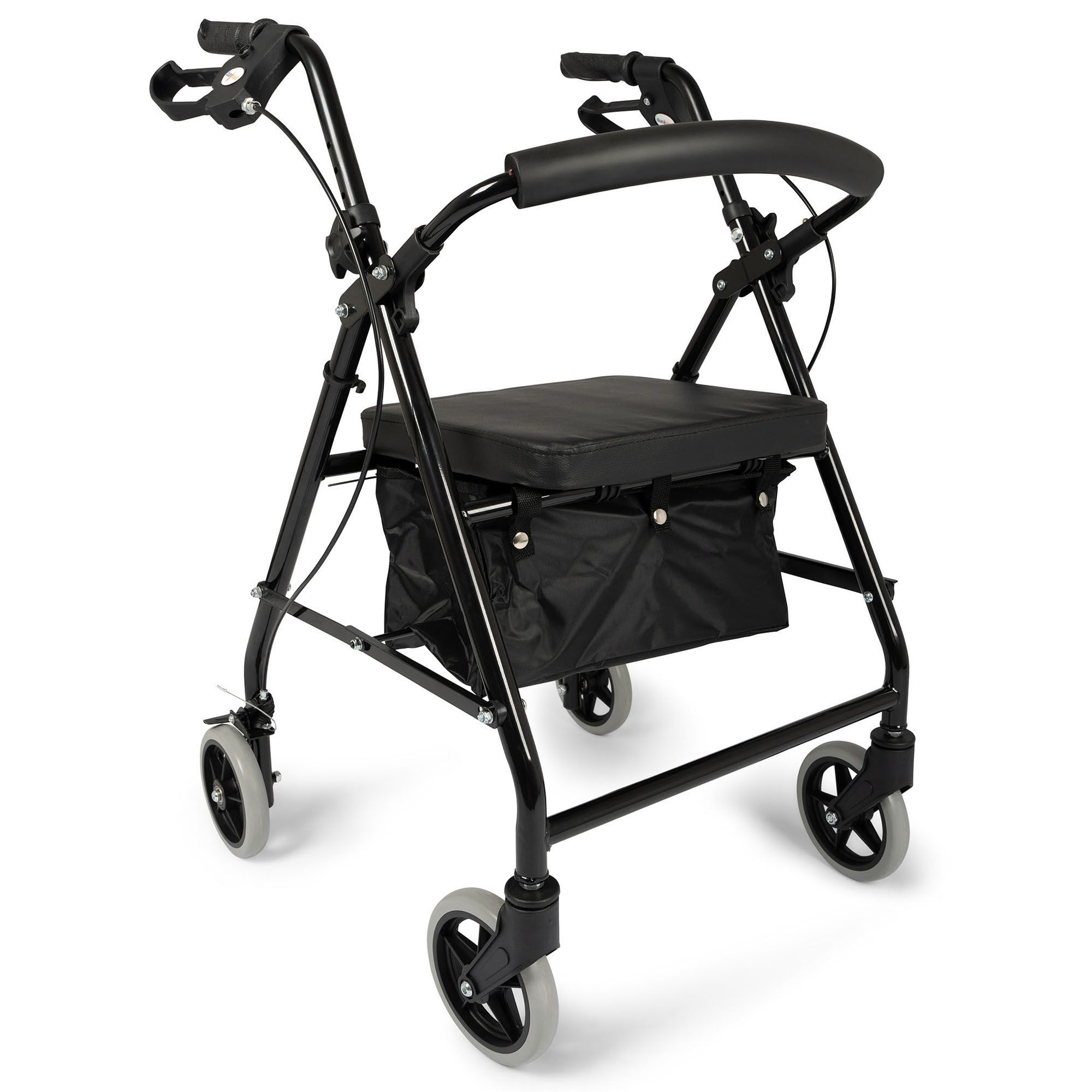 Dunimed Lightweight Rollator (Foldable) - in the colour Black