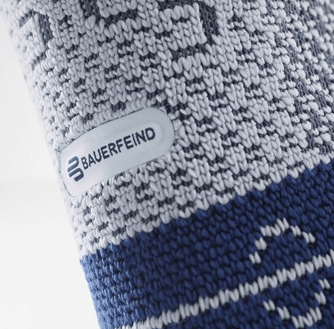 Zoomed-in photo of the woven material of the Bauerfeind AchilloTrain - Achilles Tendon Support