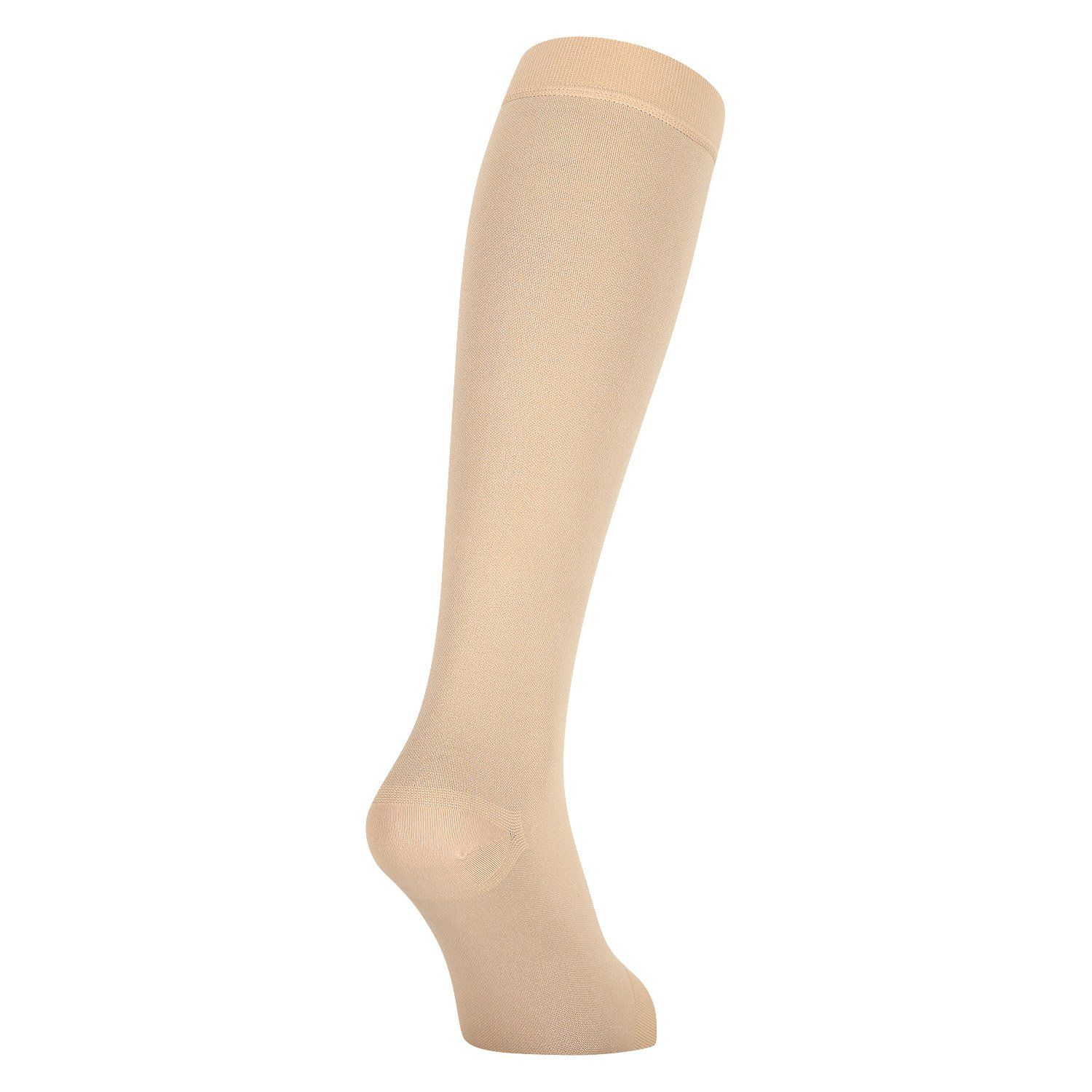 Dunimed premium comfort Stützstrümpfe Druckklasse 2 – offene Fußspitze Beige