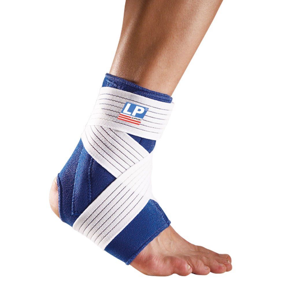 LP Support Ankle Support worn on right foot