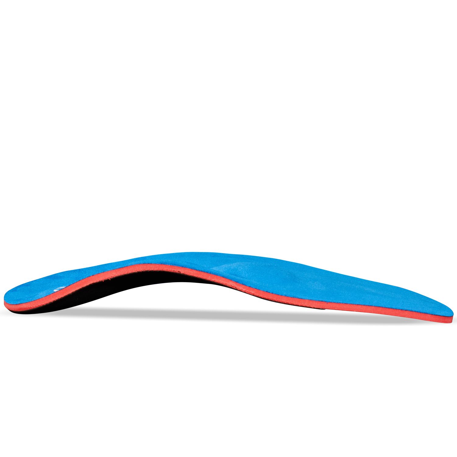 one insole from the side with the arch showing of the solelution arch collapsed foot insoles