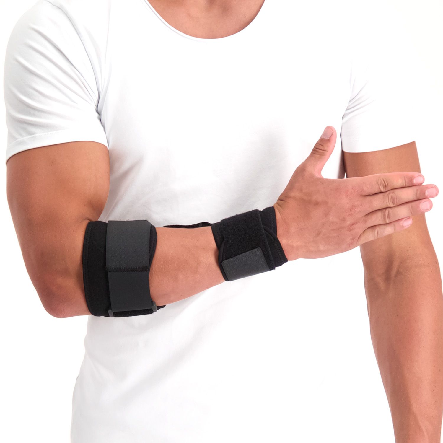 viofix bowling tennis elbow support strapped
