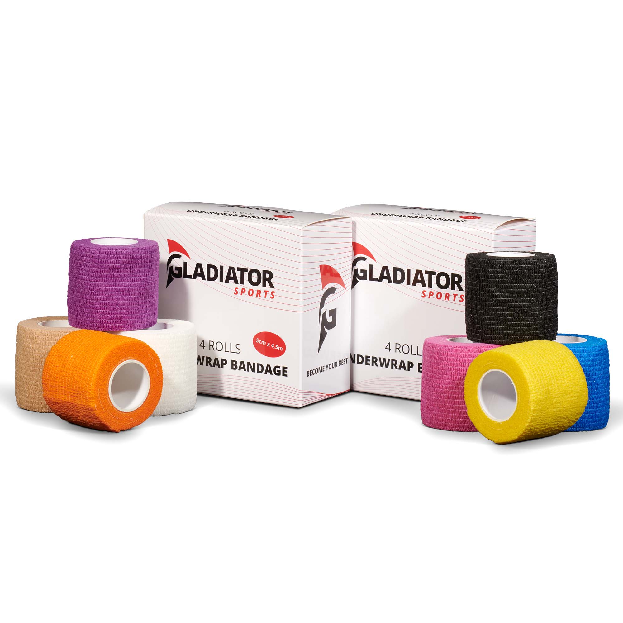gladiator sports untertape bandage 8 rollen mit box 