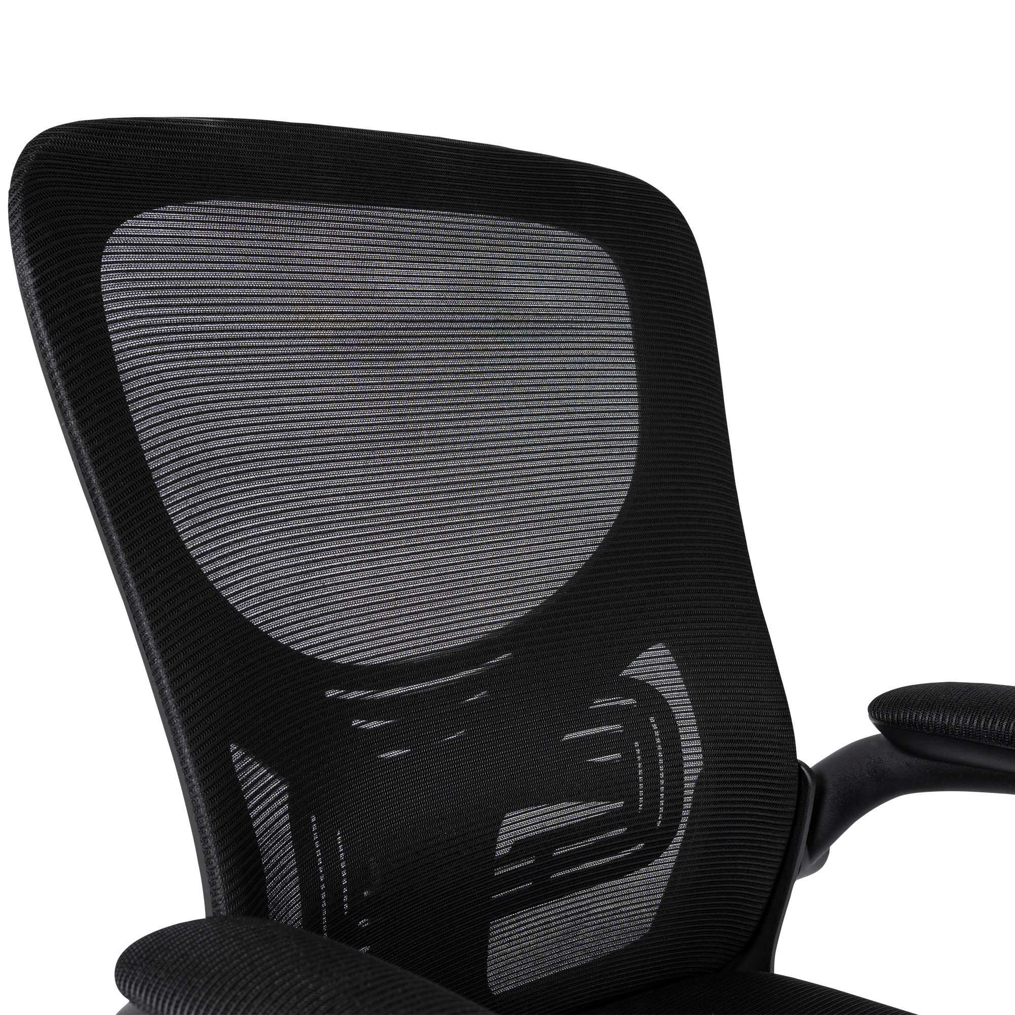 Ergodu Ergonomic Office Chair with Foldable Armrests - backrest