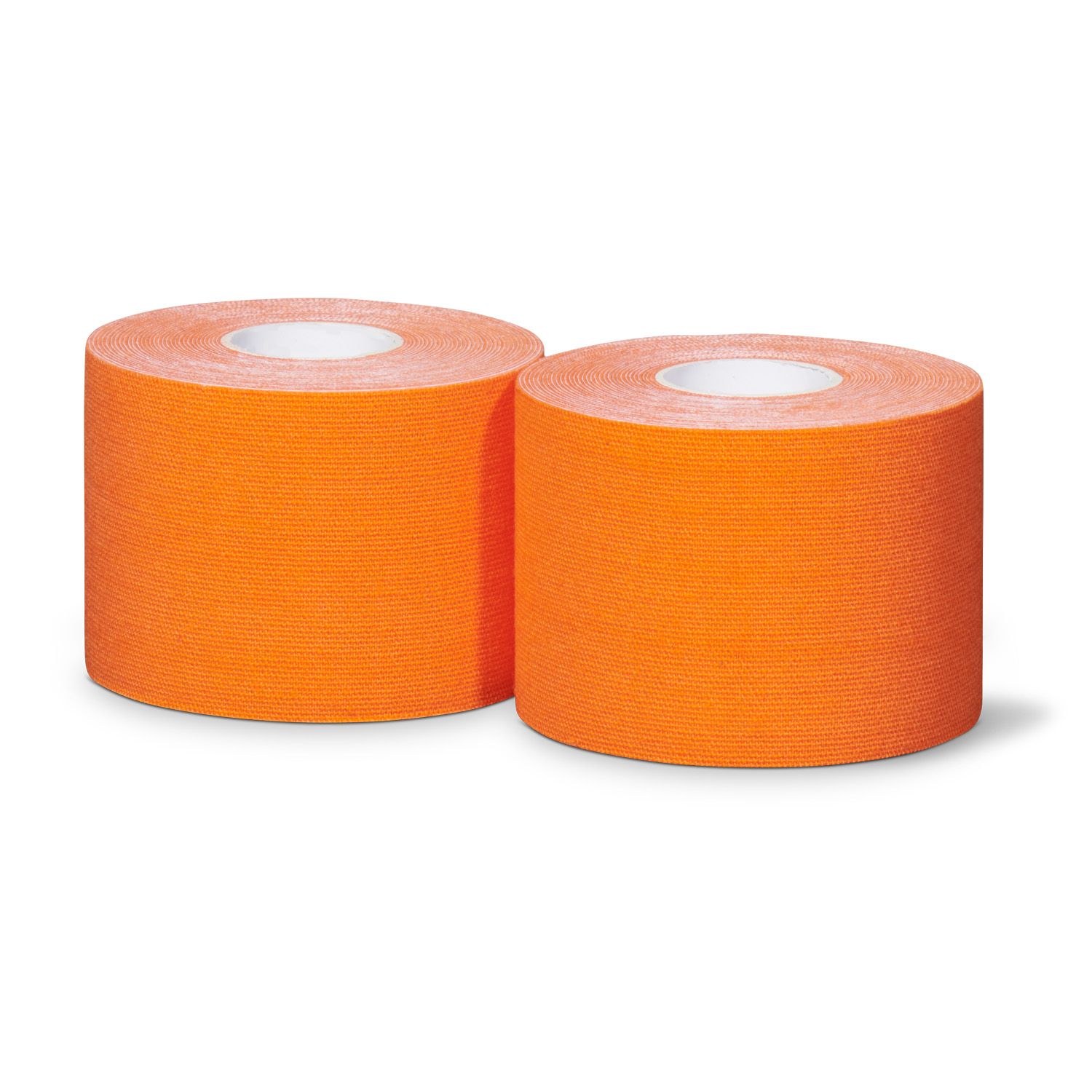 Two rolls in orange of the Gladiator sports kinesiology tape