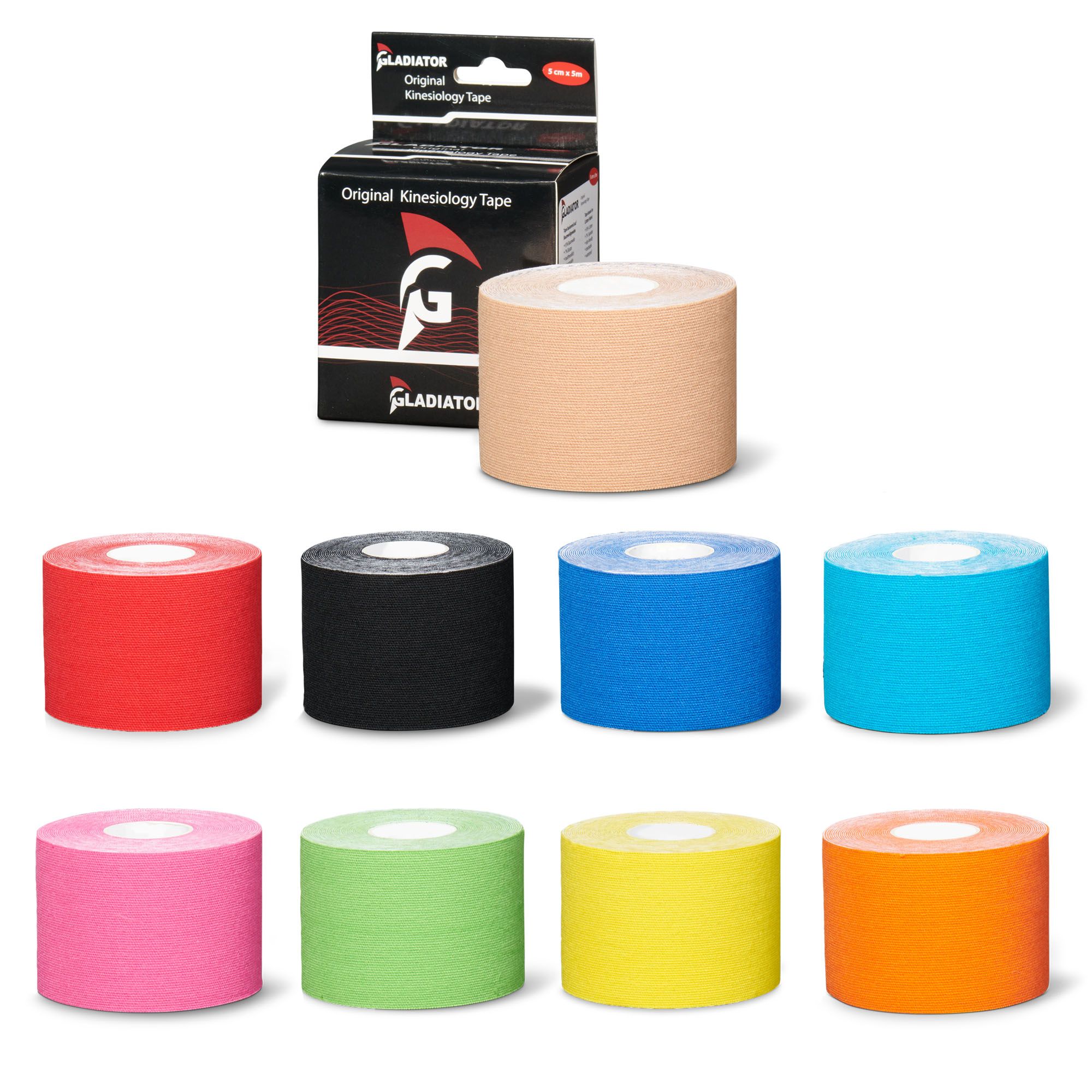 Gladiator Sports Heuschnupfen Kinesiotape alle Farben angezeigt