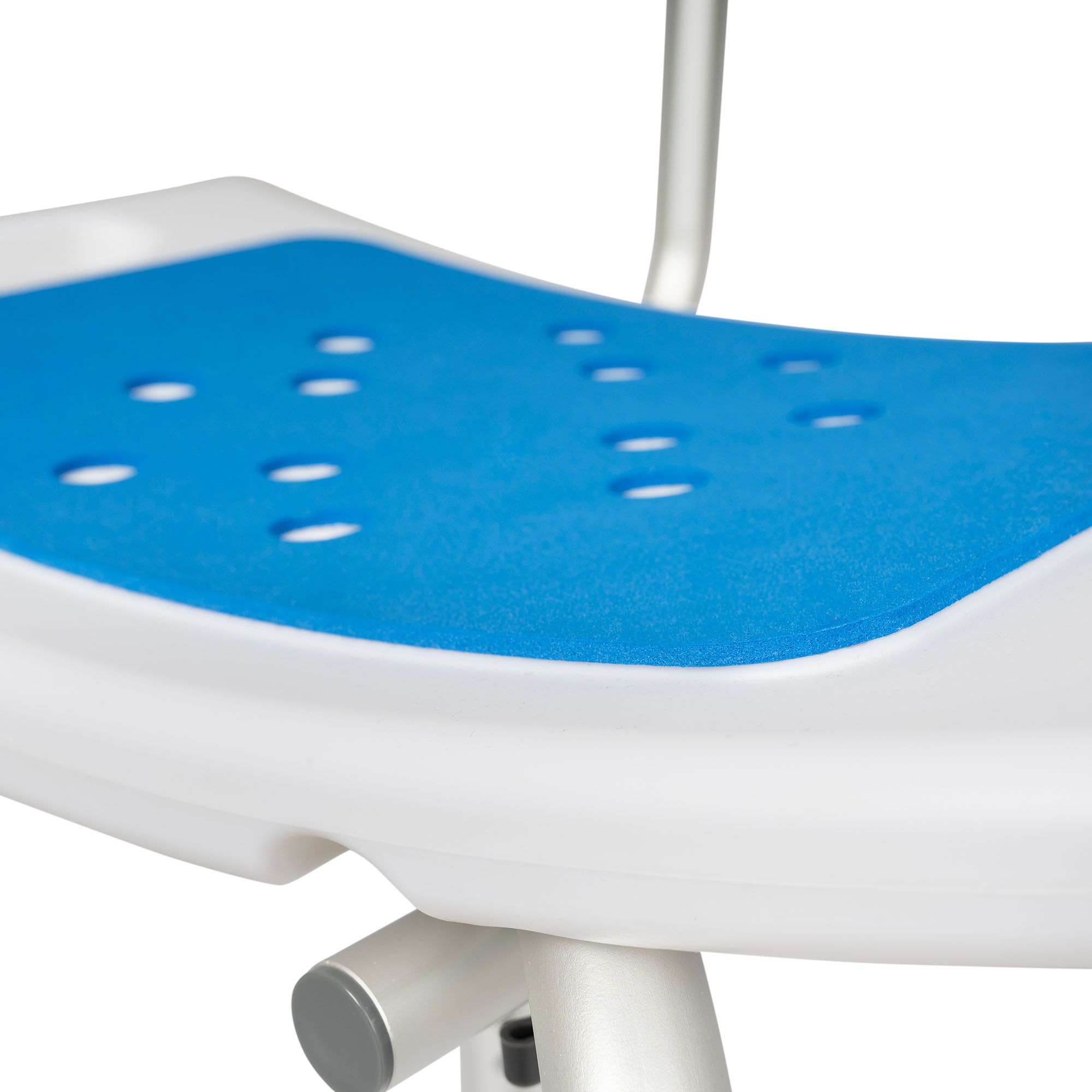 Das wasserfeste Schaumstoff-Sitzkissen von die Dunimed Duschhocker mit Rückenlehne