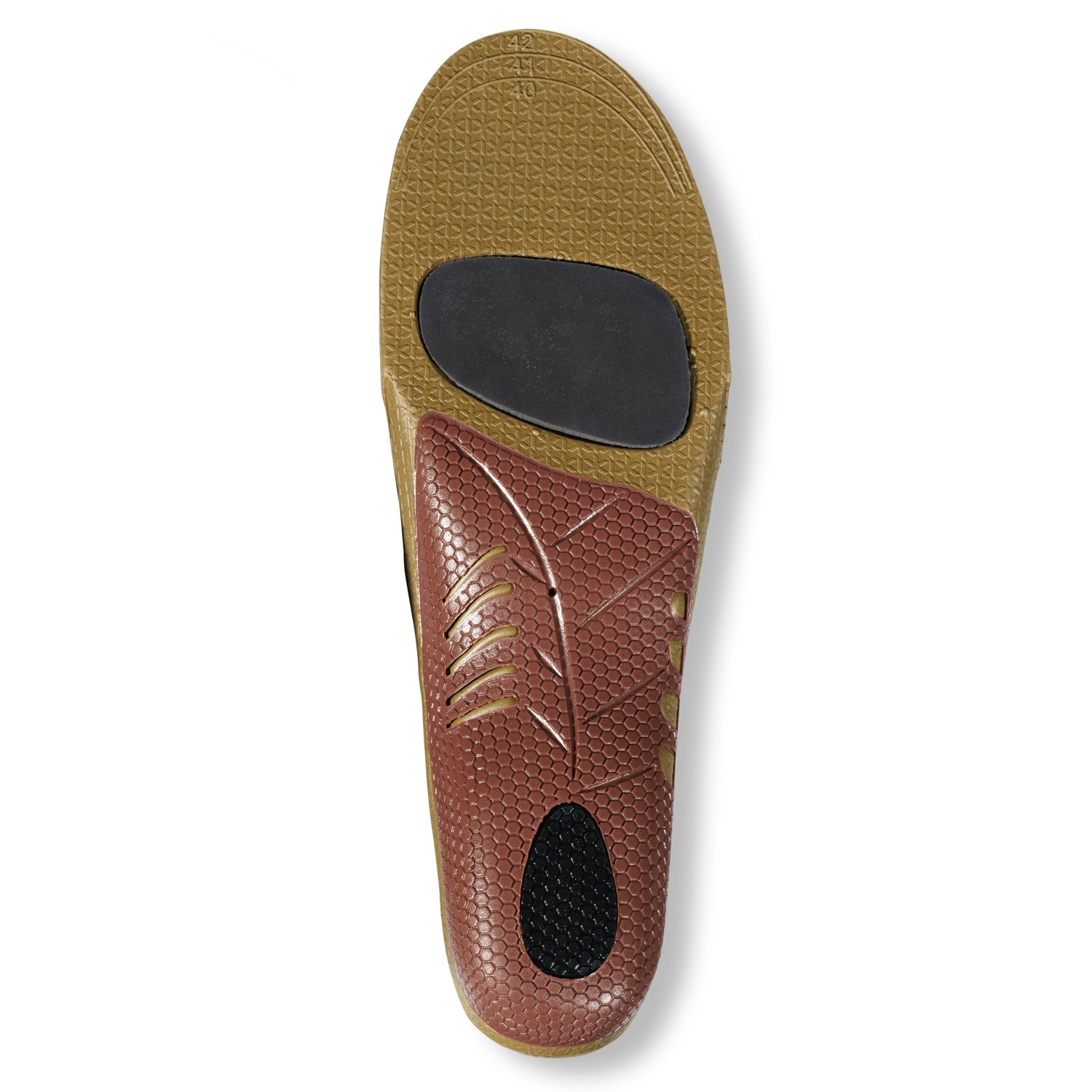 Bottom view of the left Solelution sport running insoles 