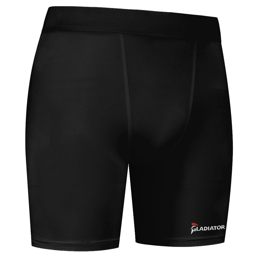 gladiator sports mens compression shorts in black