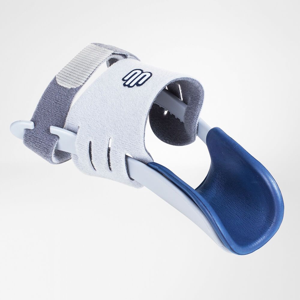 a full view of the top side of the bauerfeind big toe corrector