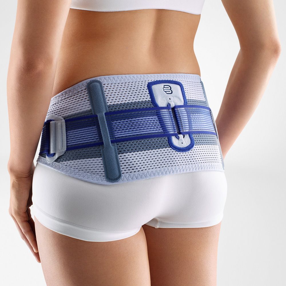 Bauerfeind Sacroloc Back Support - Pelvic Belt worn by person