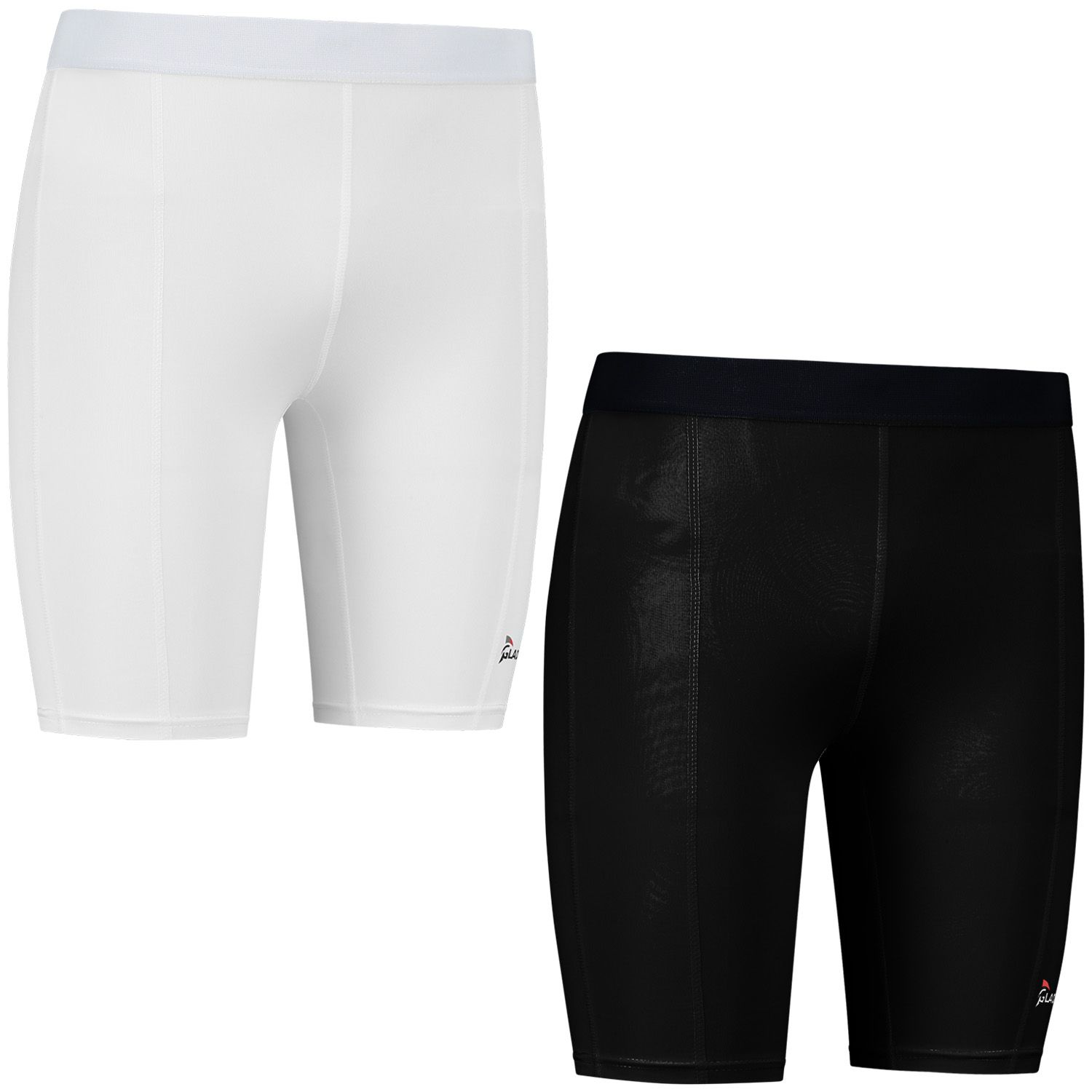gladiator sports womens compression shorts in black and white