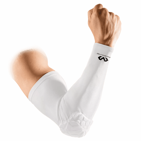 McDavid 6500 HexPad Power Shooter Arm Sleeve in the colour white