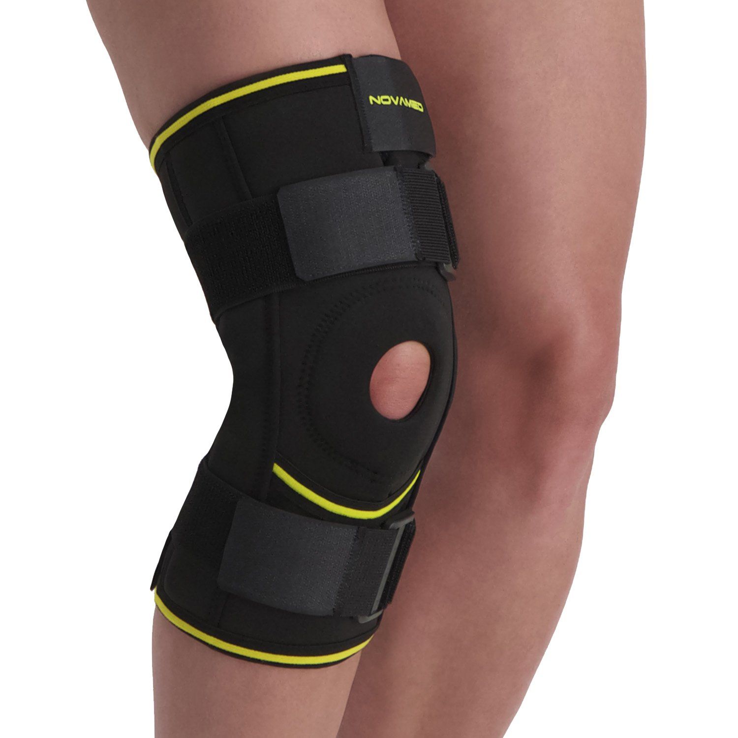 Novamed Leichte Kniebandage mit Gelenkschienen Vorderansicht