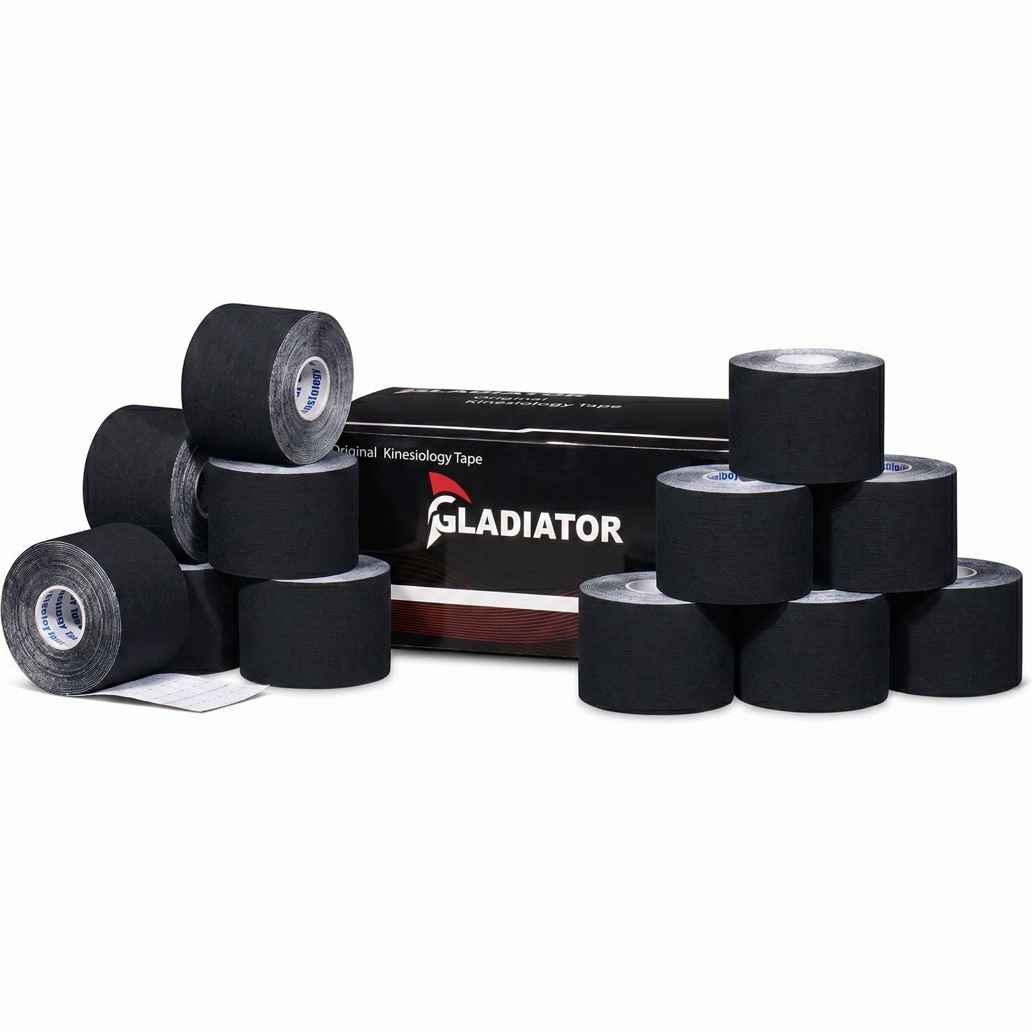 Gladiator Sports Kinesiotape 12 Rollen schwarz