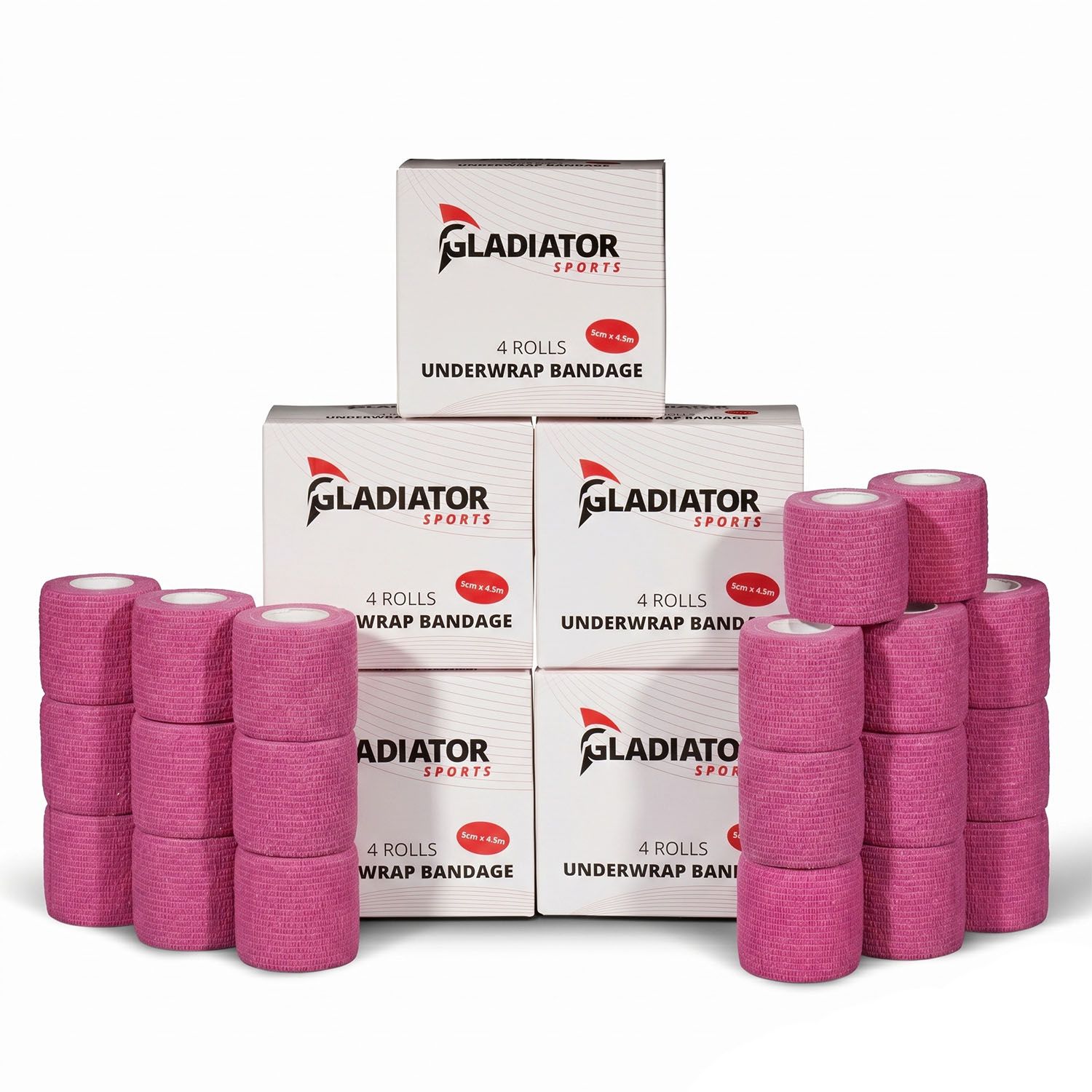 Gladiator Sports Untertape Bandage 20 rollen mit box rosa