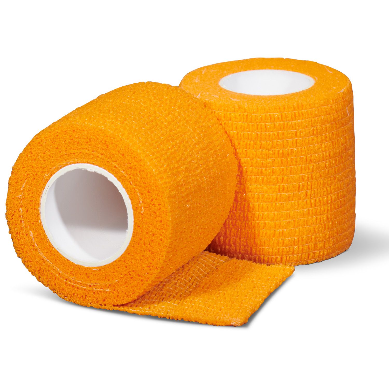 gladiator sports underwrap bandage per roll orange frond and back view