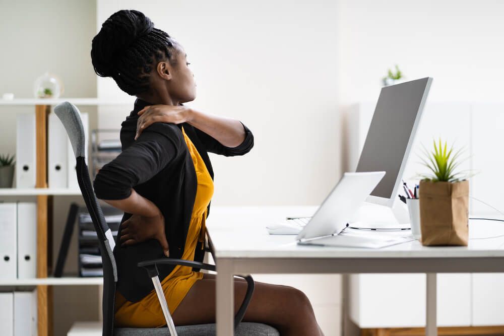 Woman with back pain