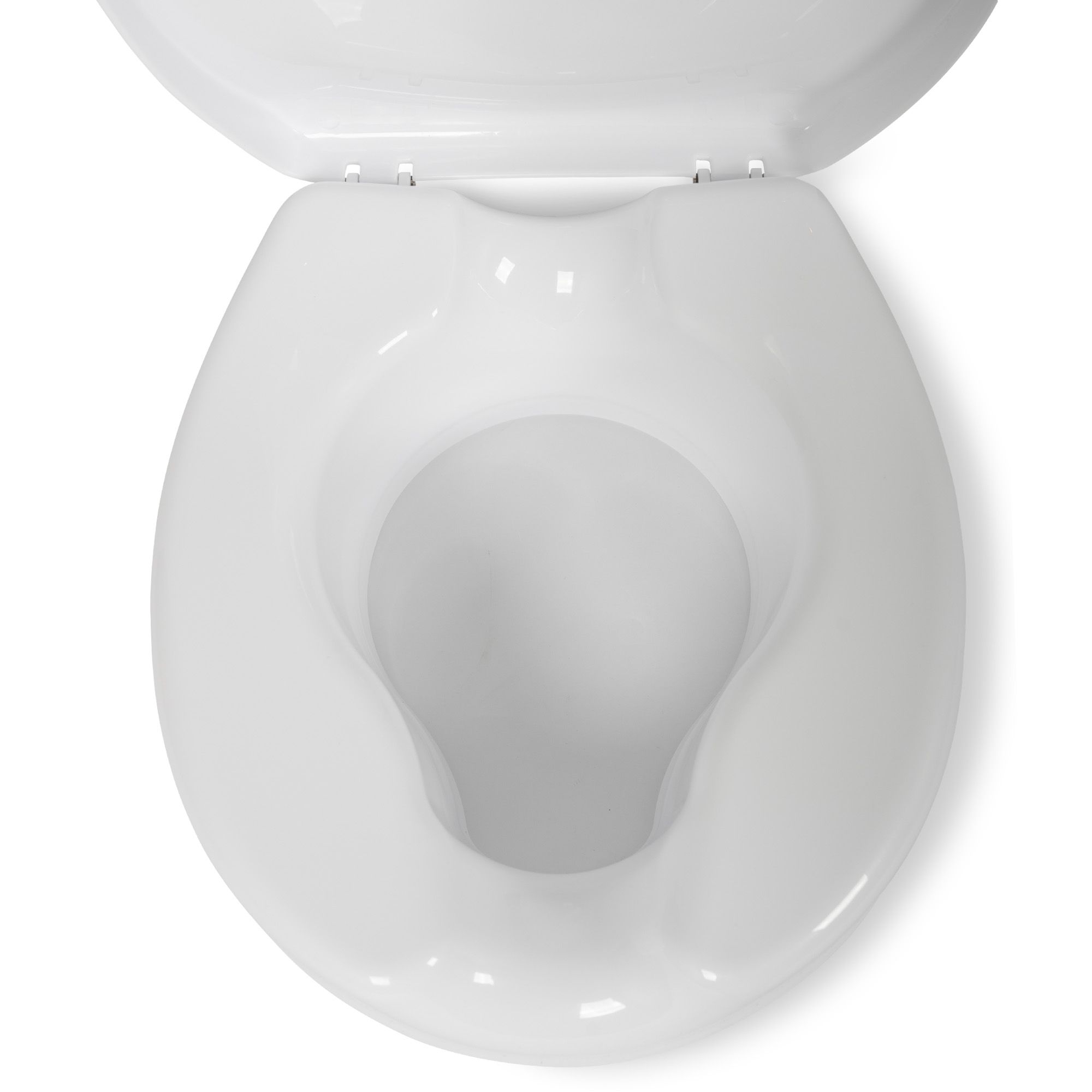 The Dunimed Raised Toilet Seat pictured from above