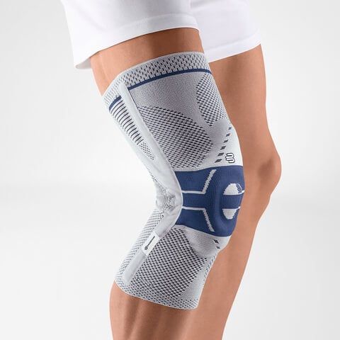 Bauerfeind GenuTrain P3 Knee Support worn by person on right knee