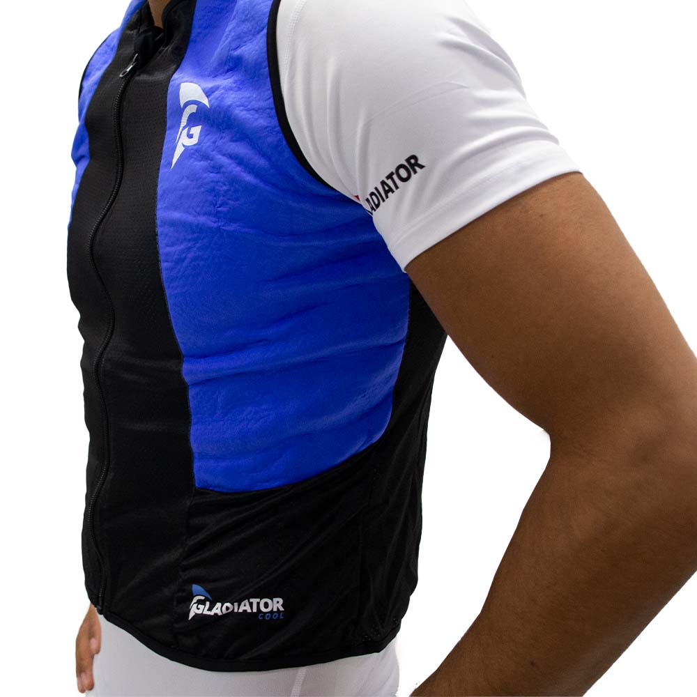 Side view of male model wearing the Gladiator Cool - Bodycool Cooling Vest