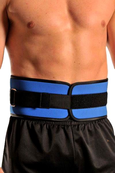 LP Support Weightlifting Belt worn by male model shown from the frontside