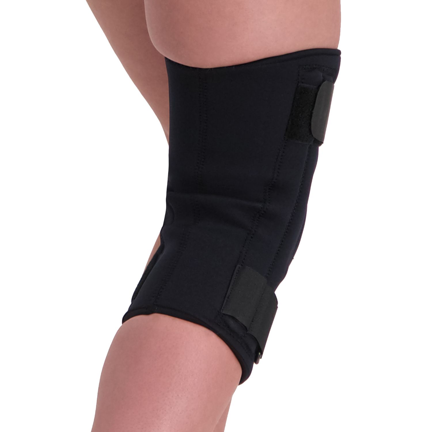 super ortho knee support with splints front view