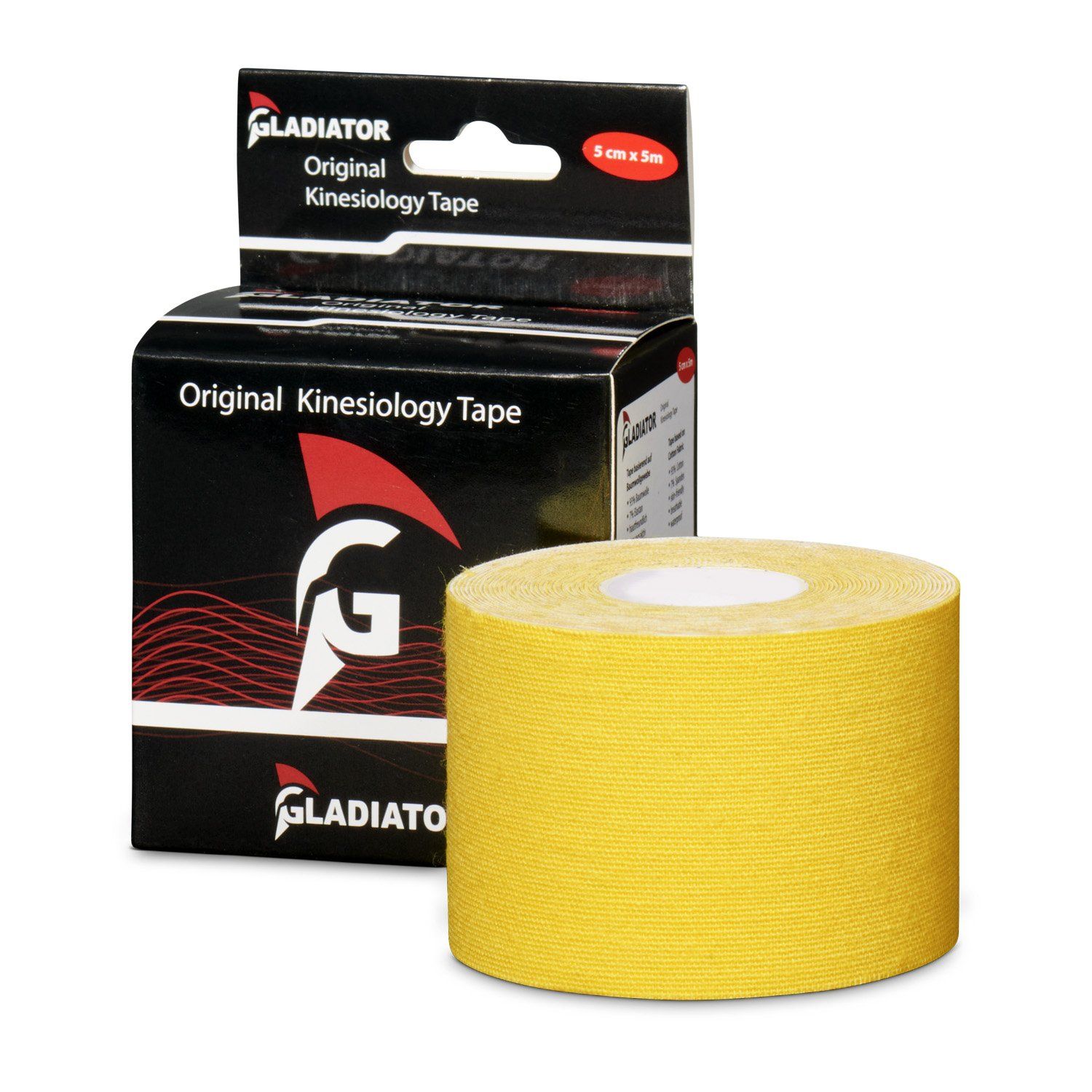 Gladiator Sports Kinesiotape pro rolle Gelb