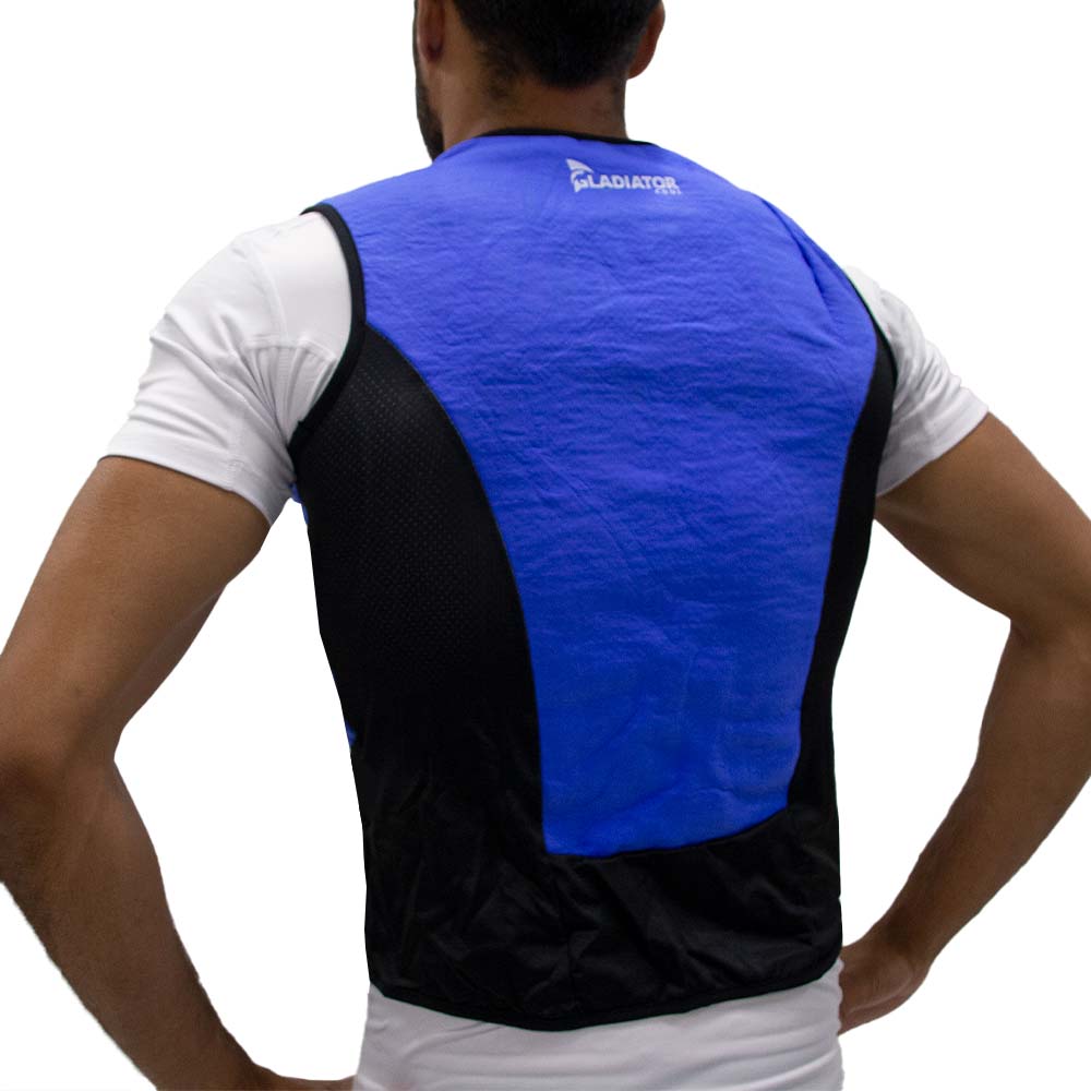 Back view of male model wearing the Gladiator Cool - Bodycool Cooling Vest