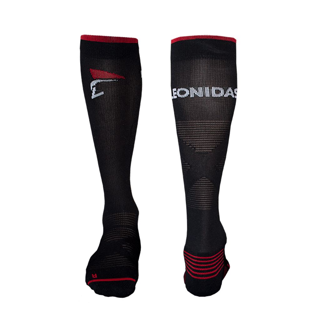 gladiator sports ski socks back and front view in black