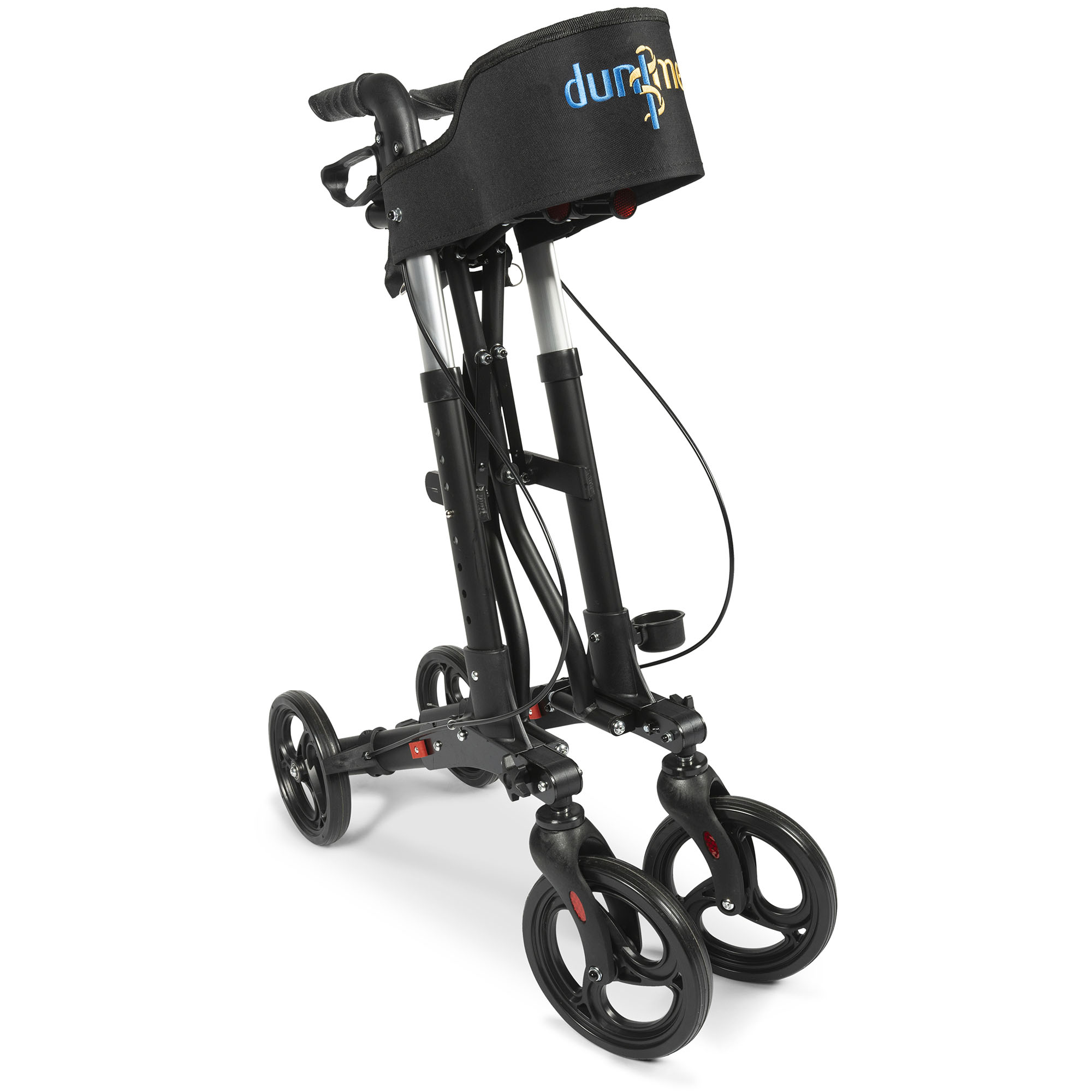 dunimed premium lightweight rollator foldable left side view