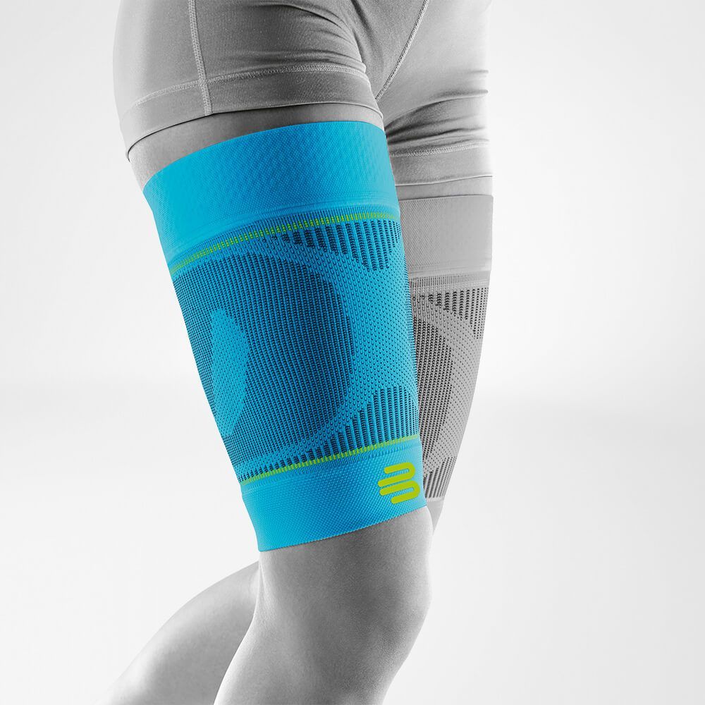 Bauerfeind Sports Kompression Oberschenkel Hamstring Sleeve getragen