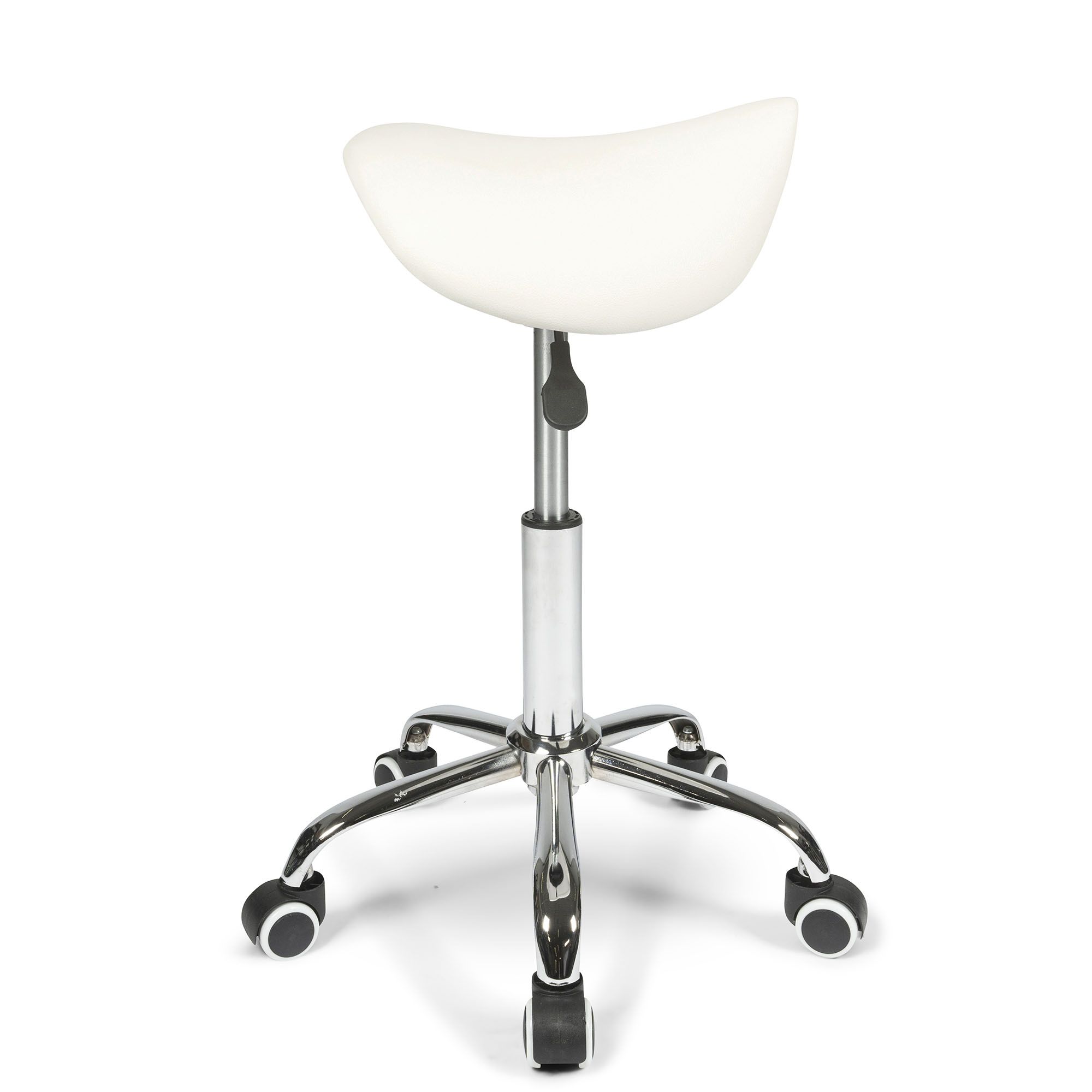 ergonomic saddle stool white side picture