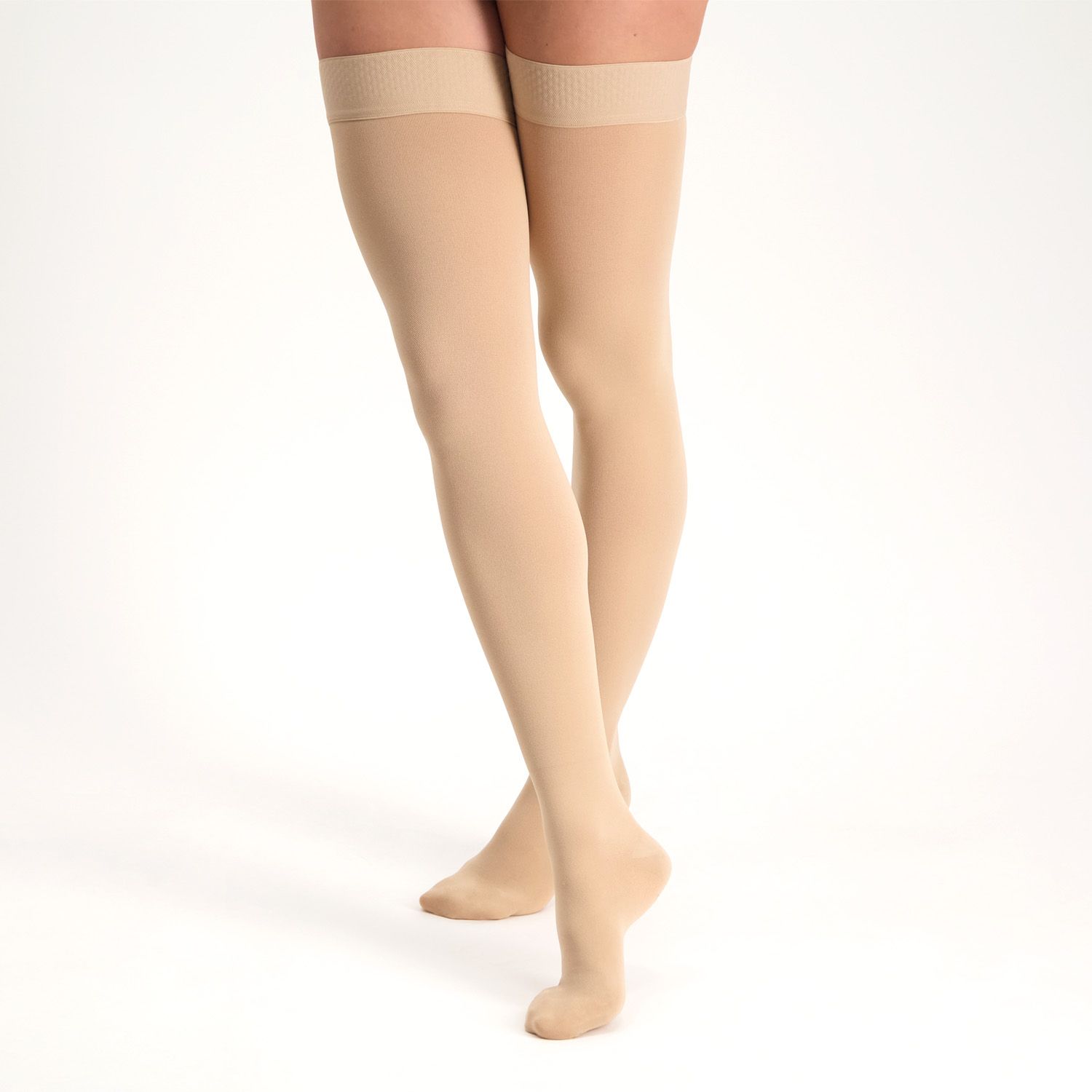 dunimed premium comfort compression stockings groin length closed toe with packaging