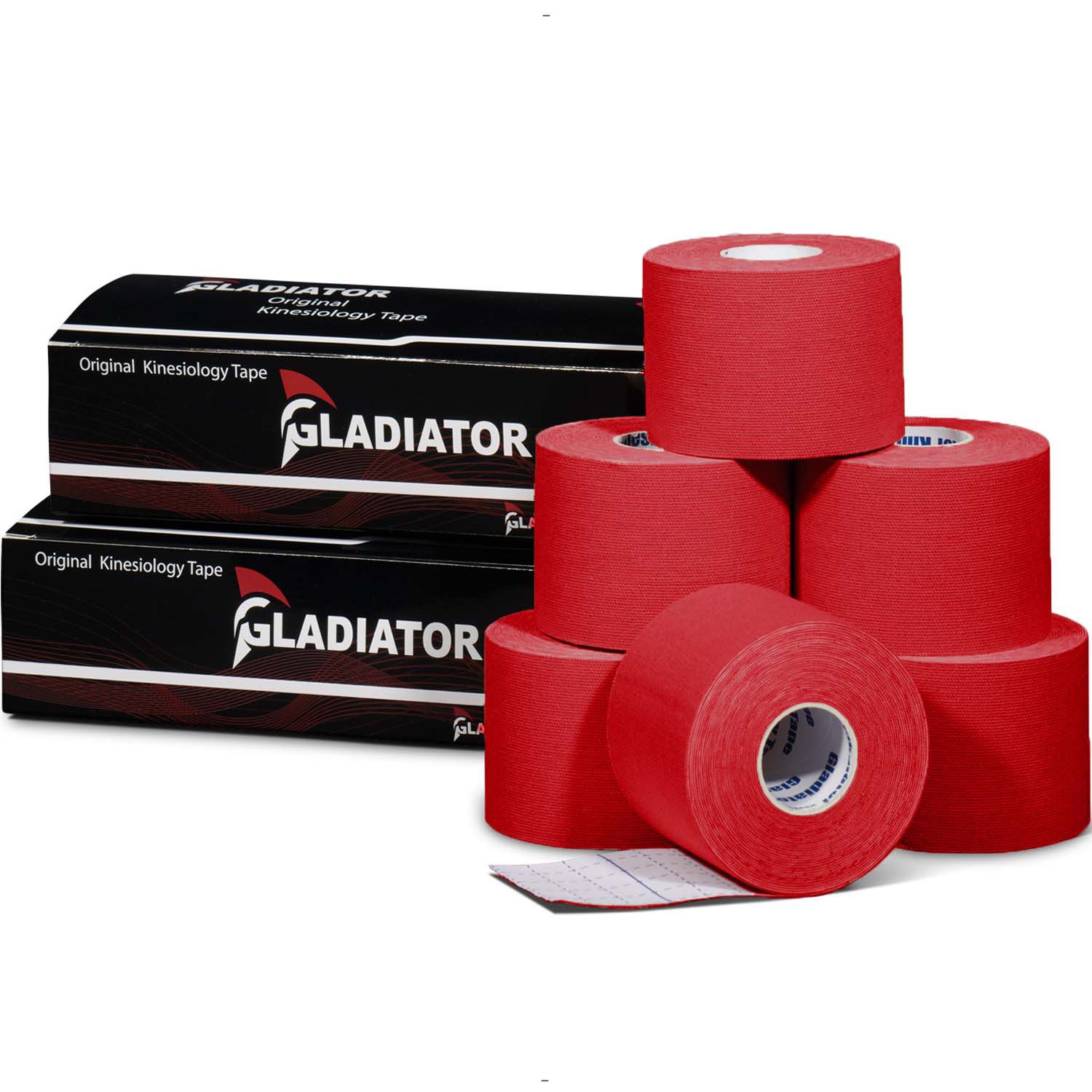 gladiator sports kinesiology tape six rolls for sale red