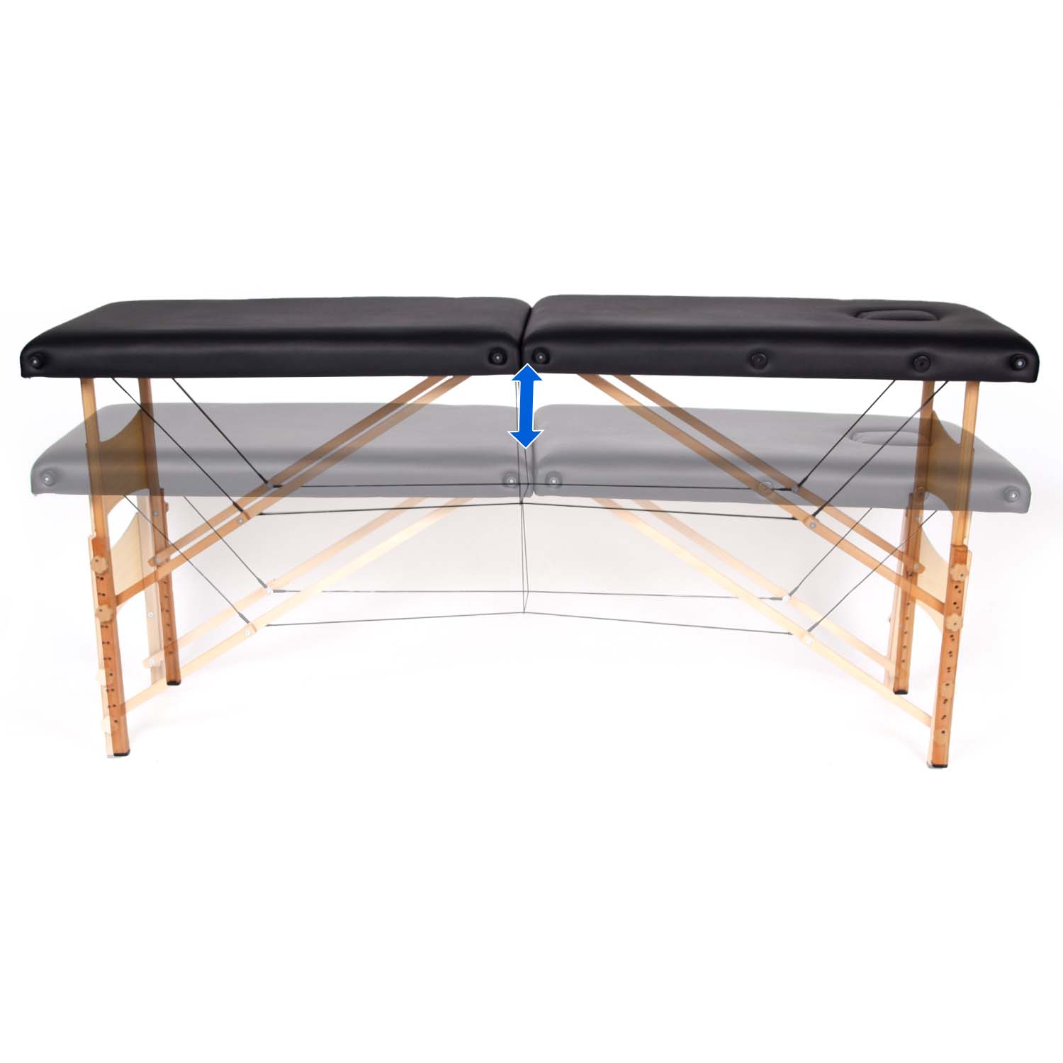 dunimed massage table wood height adjustability