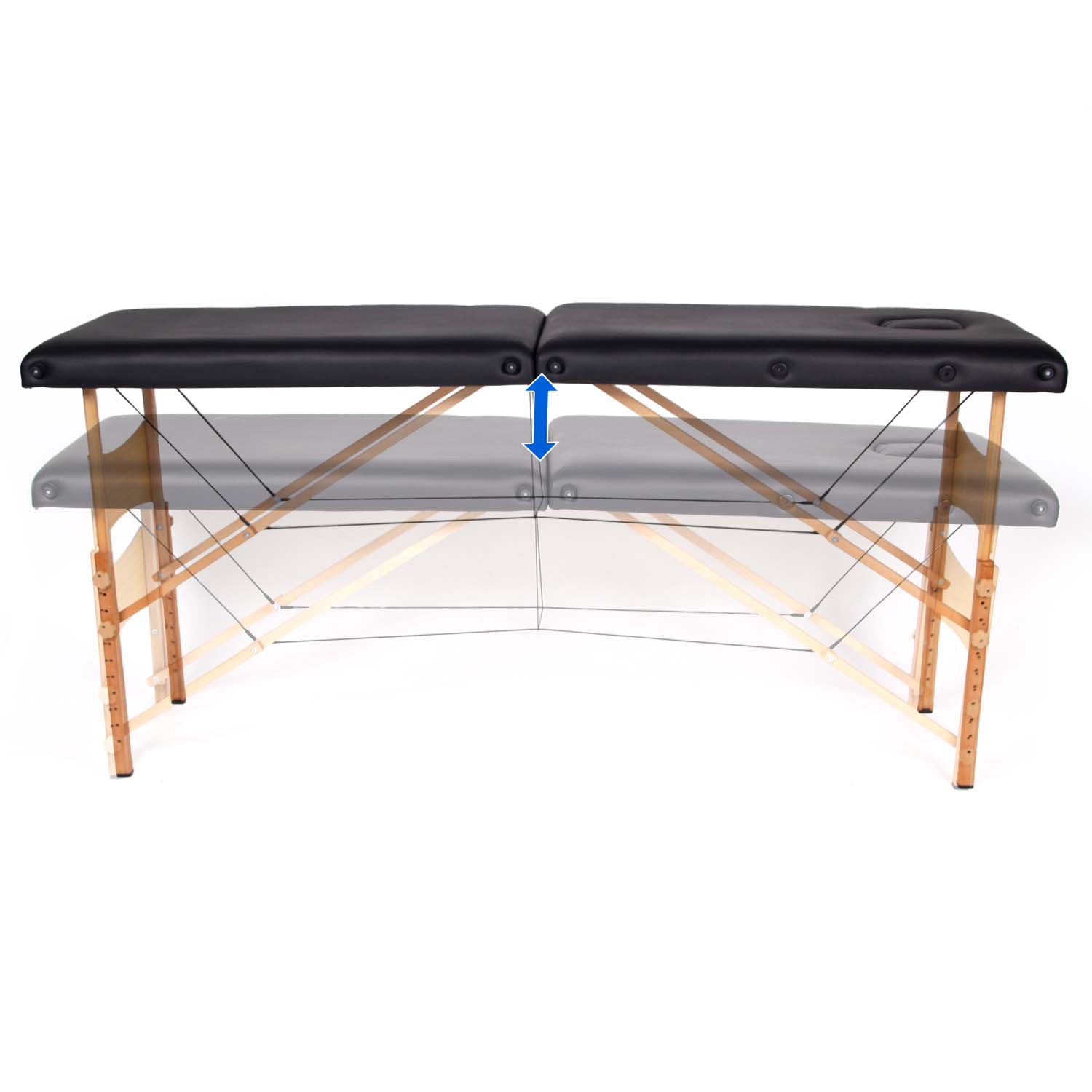 Dunimed Massage Table - Wooden Frame height adjustability