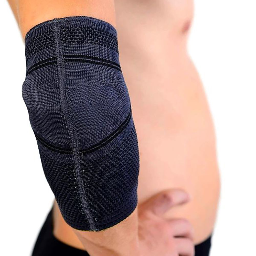 novamed premium comfort elbow support around right elbow side view