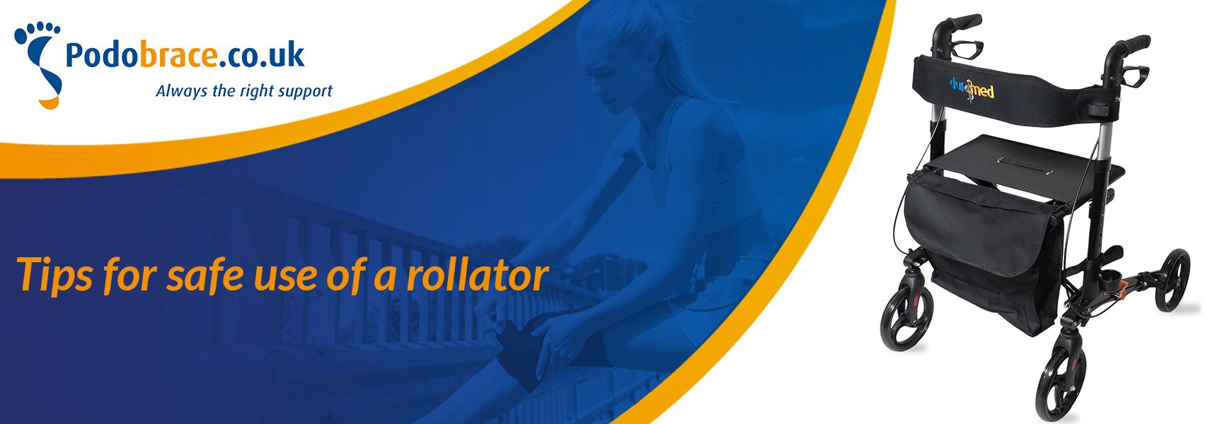 Tips for safe use of a rollator